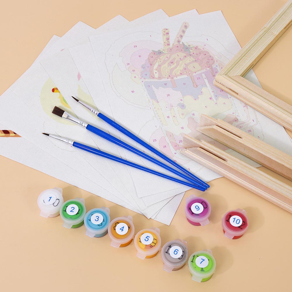 Paint by Numbers – 6 Mini Paintings | Milkshake Set 2