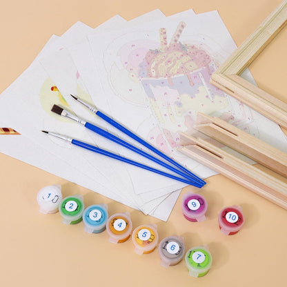 Paint by Numbers – 6 Mini Paintings | Milkshake Set 2