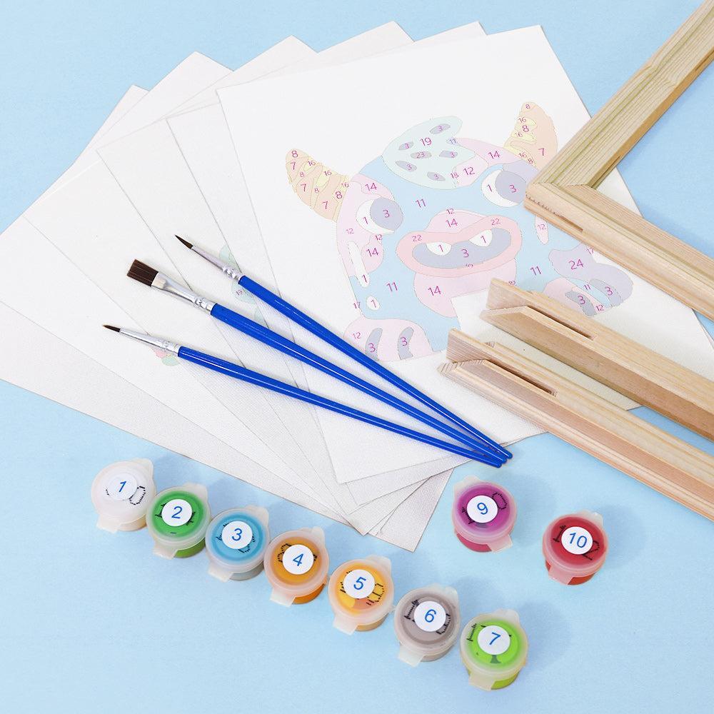 Paint by Numbers – Alphabet Painting Kit | A to Z Cute Monster Letters