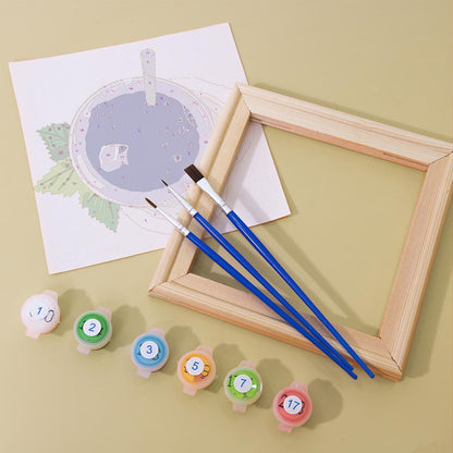 Paint by Numbers – 6 Mini Paintings | Top View Summer Drinks Set