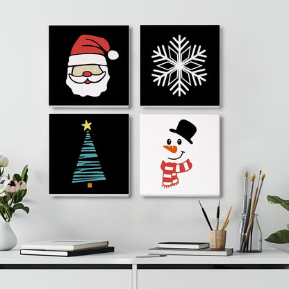 Paint by Numbers – 4 Mini Paintings | Christmas Edition