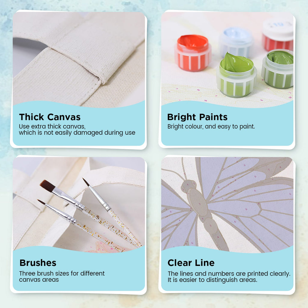Paint by Numbers – DIY Totebag | Blue Majesty