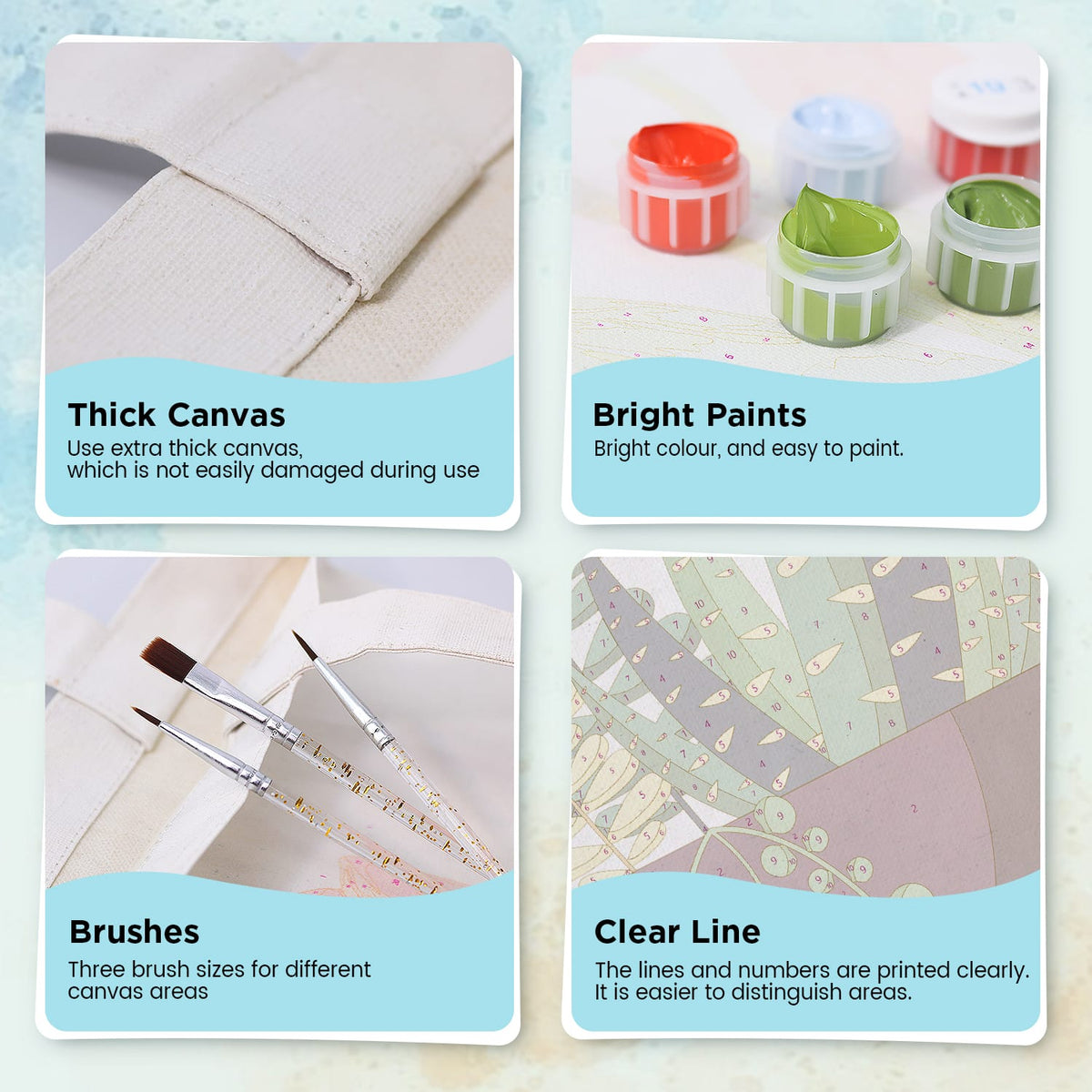 
Paint by Numbers - DIY Totebag | Succulent Garden