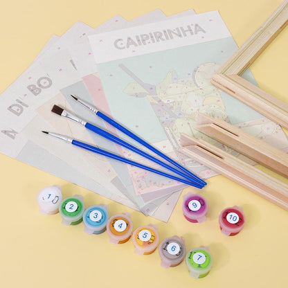 Paint by Numbers – 6 Mini Paintings | Elegant Cocktails Set