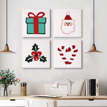 Paint by Numbers – 4 Mini Paintings | Christmas Joy Set
