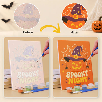Paint by Numbers – 6 Mini Paintings | Boo and Sweet Frights Lettering Set