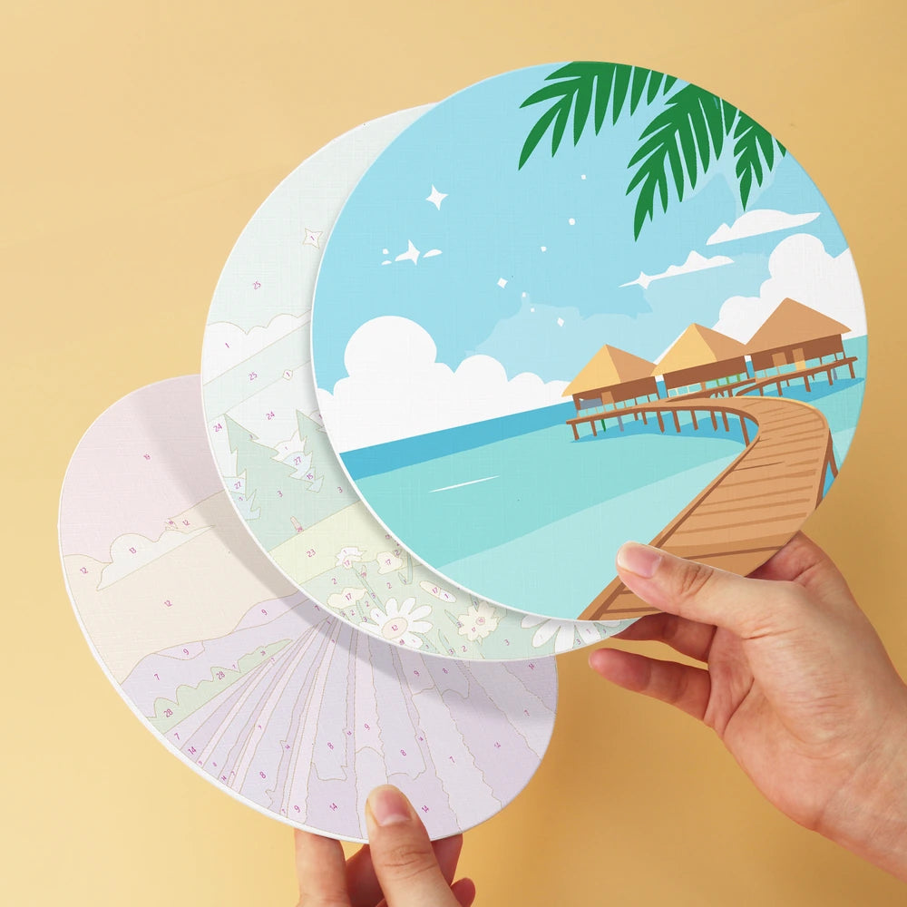 
Paint by Numbers – 6 Mini Paintings | Dream Destination Rounds (Round)