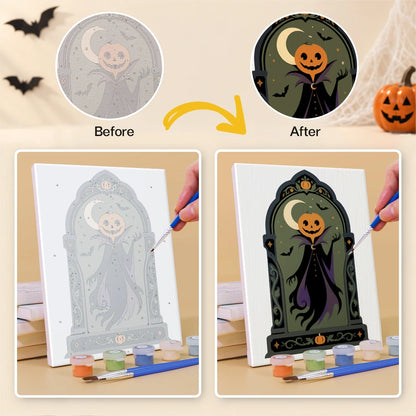 Paint by Numbers – 6 Mini Paintings | Gothic Arch Halloween Portraits Set
