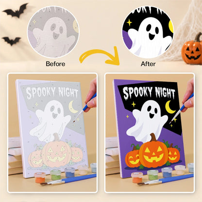 Paint by Numbers – 6 Mini Paintings | Magic Night Halloween Party Set