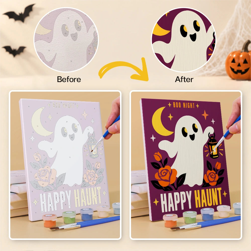 
Paint by Numbers – 6 Mini Paintings | Midnight Cat and Spooky Bloom Posters Set