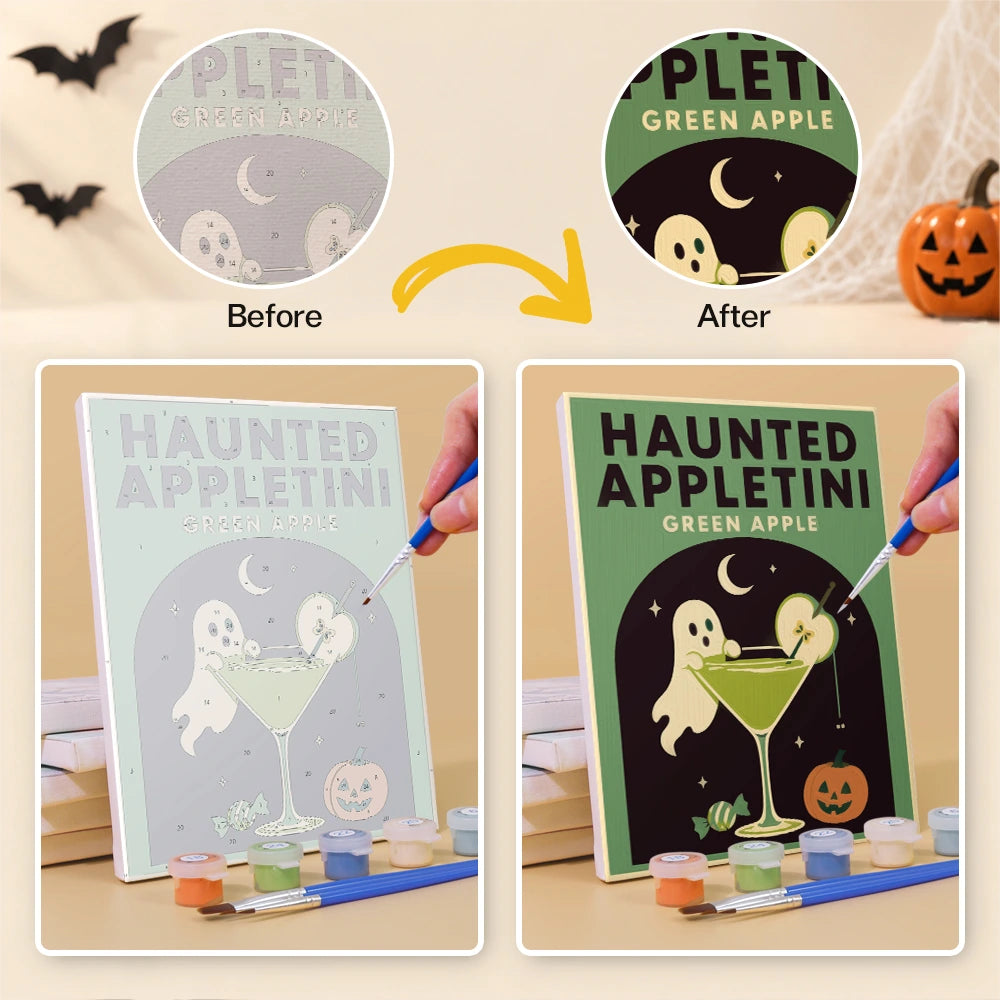 Paint by Numbers – 6 Mini Paintings | Spooky Cocktail Posters Set