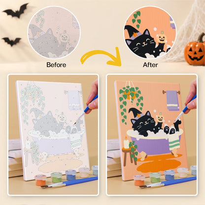 Paint by Numbers – 6 Mini Paintings | Spooky Spa Day Set