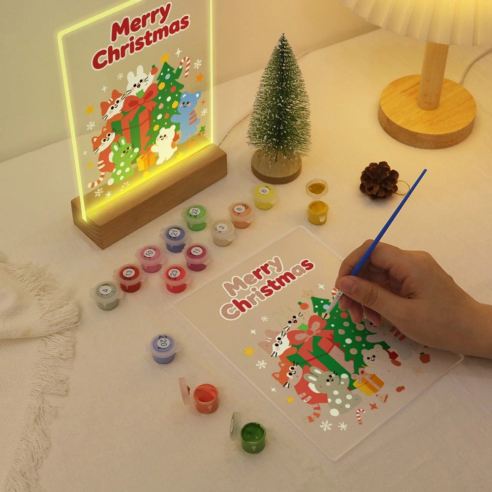 Paint by Numbers - Christmas Light | Christmas Animals with Presents