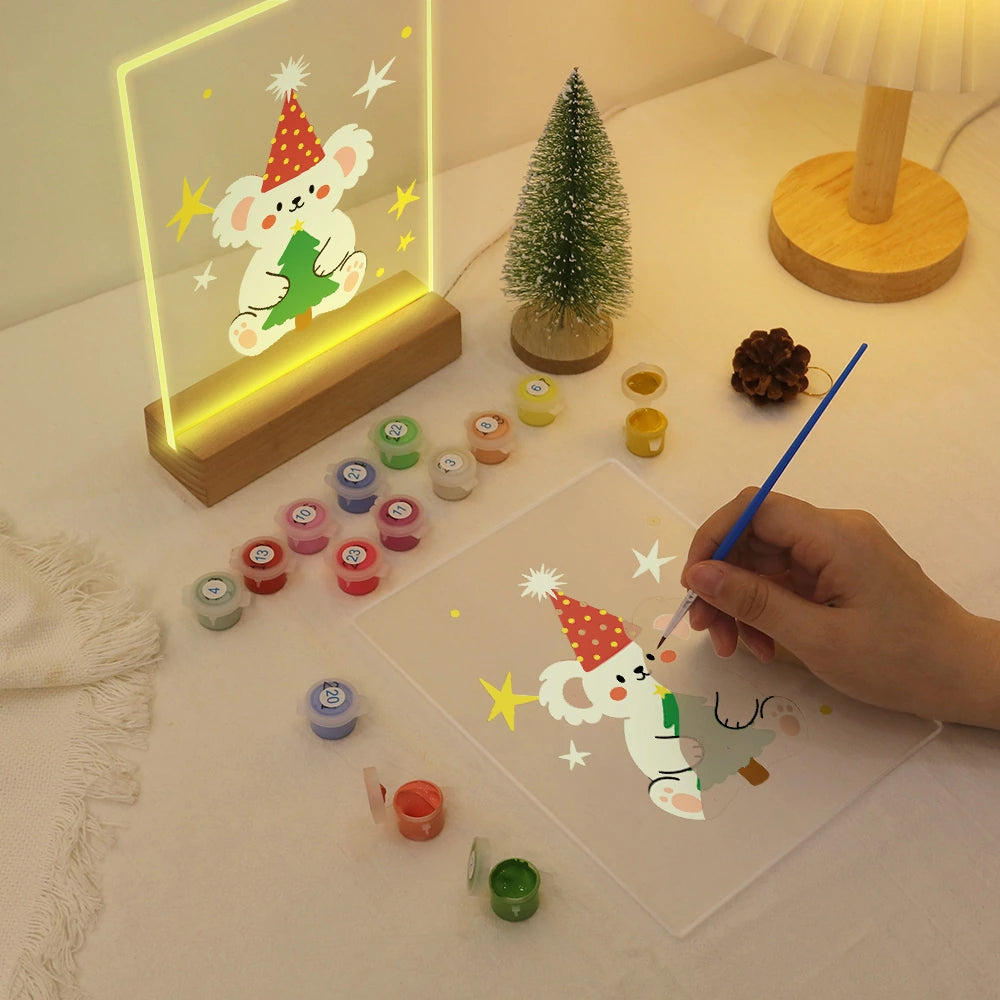 Paint by Numbers - Christmas Light | Koala Hugging a Little Tree