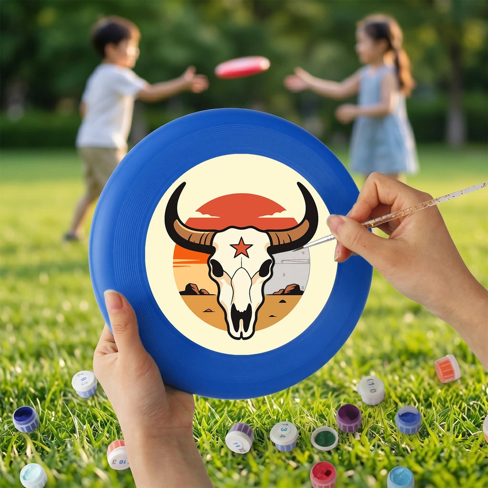 
Paint by Numbers - Frisbee | Bull Skull with a Star