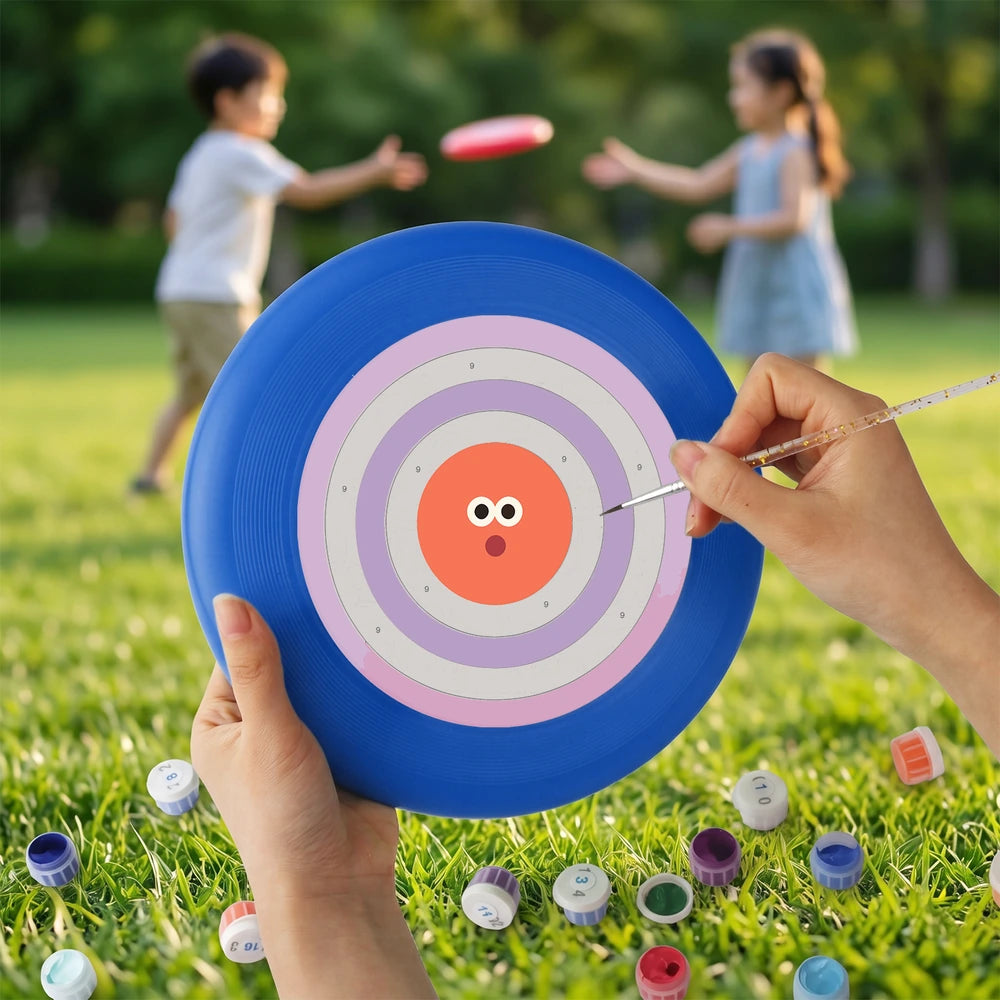 
Paint by Numbers - Frisbee | Bullseye Face in Orange