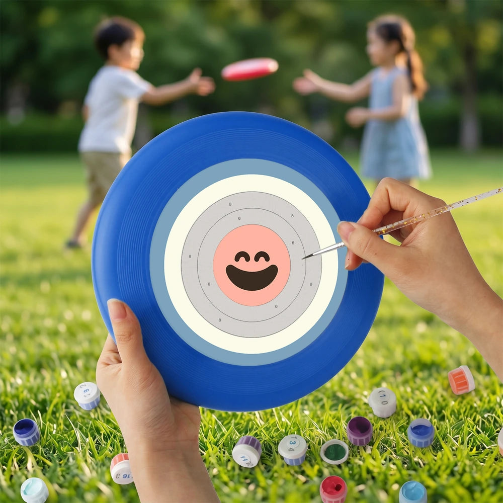 Paint by Numbers - Frisbee | Bullseye Smile in Green
