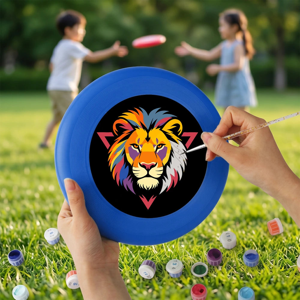 Paint by Numbers - Frisbee | Colorful Lion Emblem