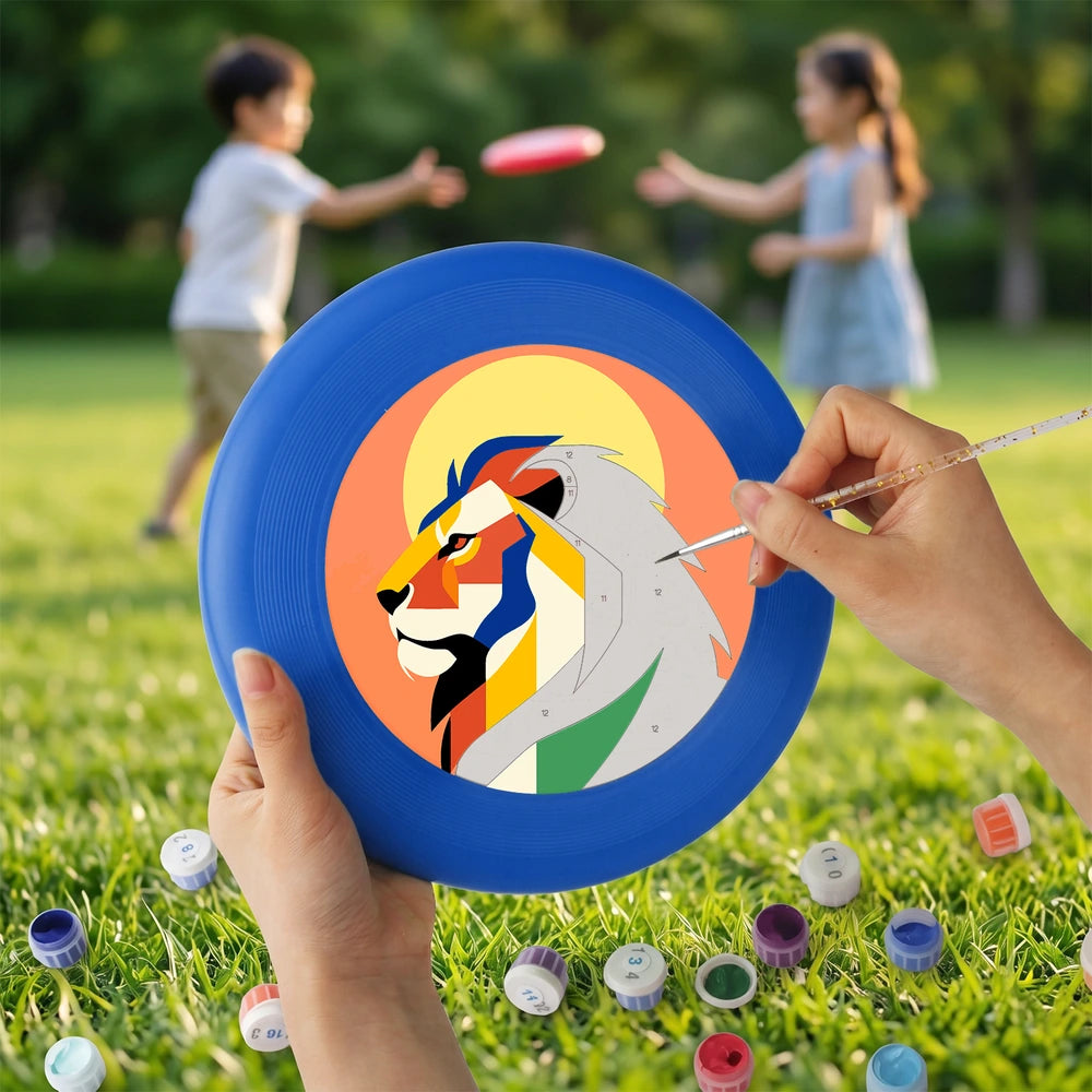 Paint by Numbers - Frisbee | Geometric Lion