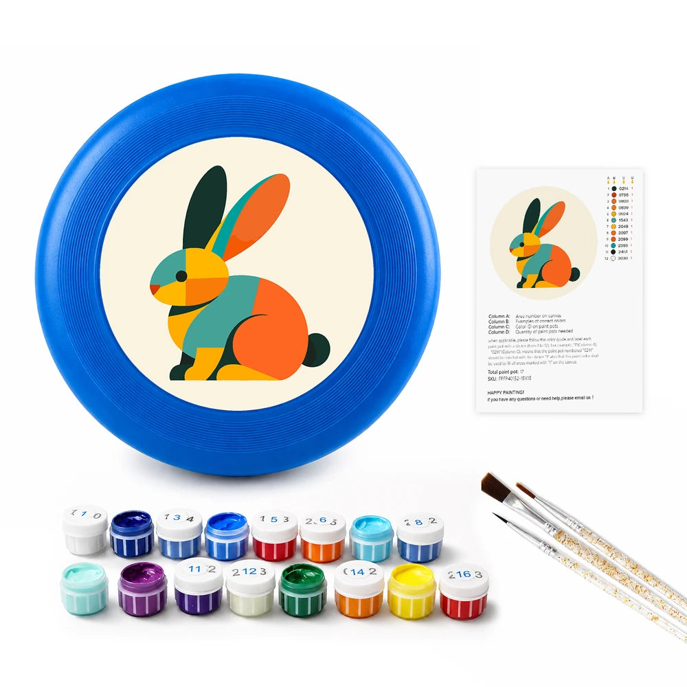 
Paint by Numbers - Frisbee | Geometric Rabbit