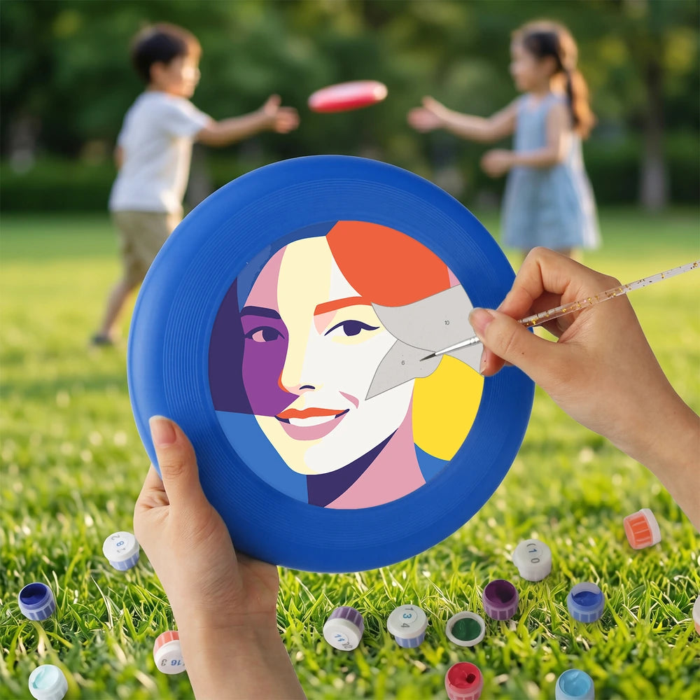 
Paint by Numbers - Frisbee | Geometric Woman Portrait