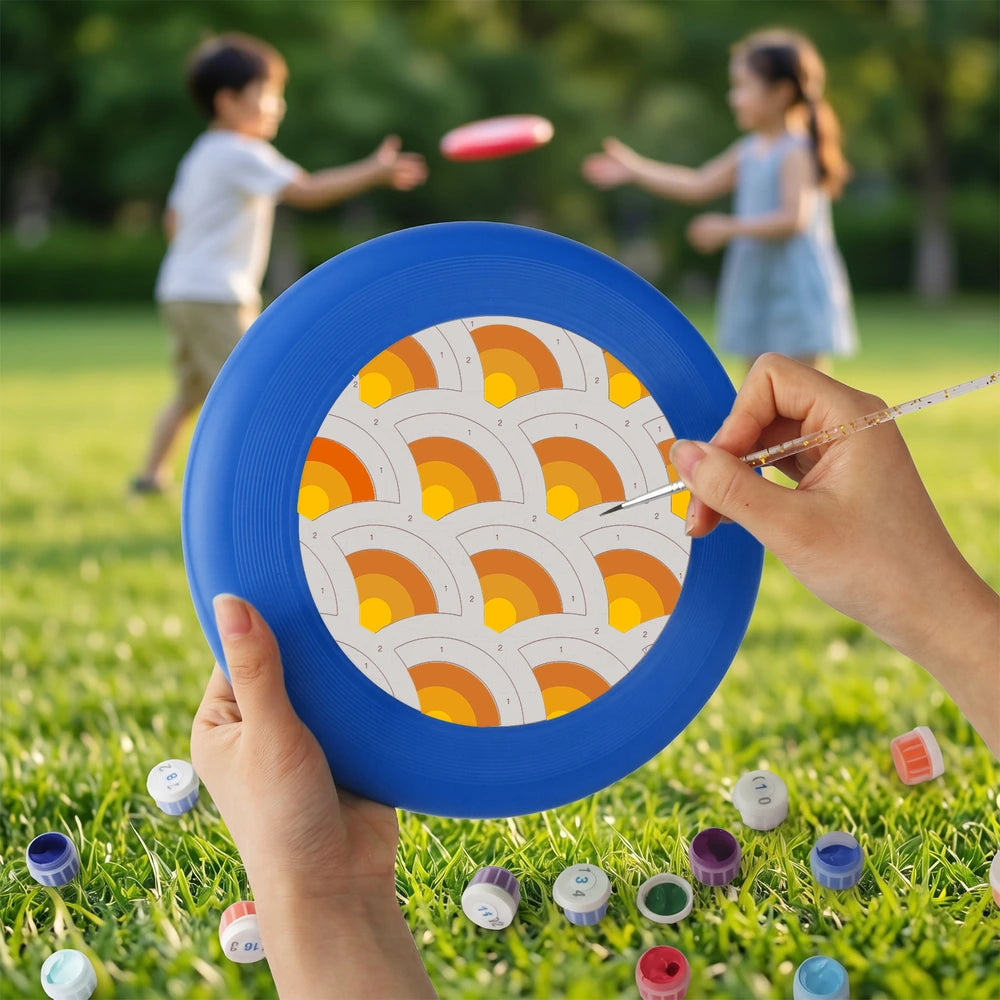 Paint by Numbers - Frisbee | Orange Scale Pattern