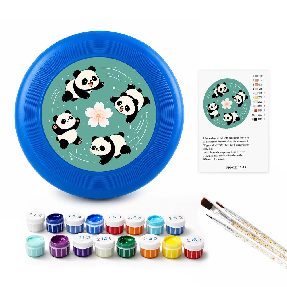 
Paint by Numbers - Frisbee | Pandas and Blossom