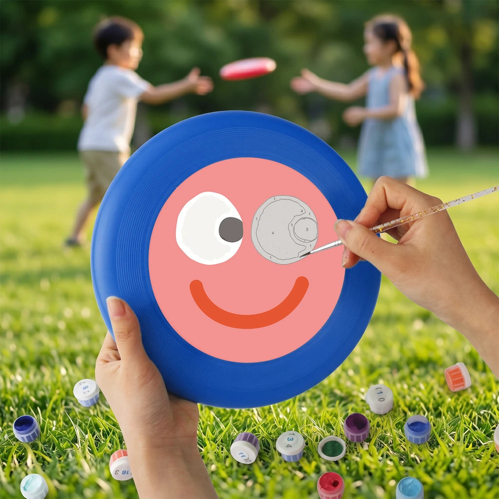 Paint by Numbers - Frisbee | Pink Smiley Face