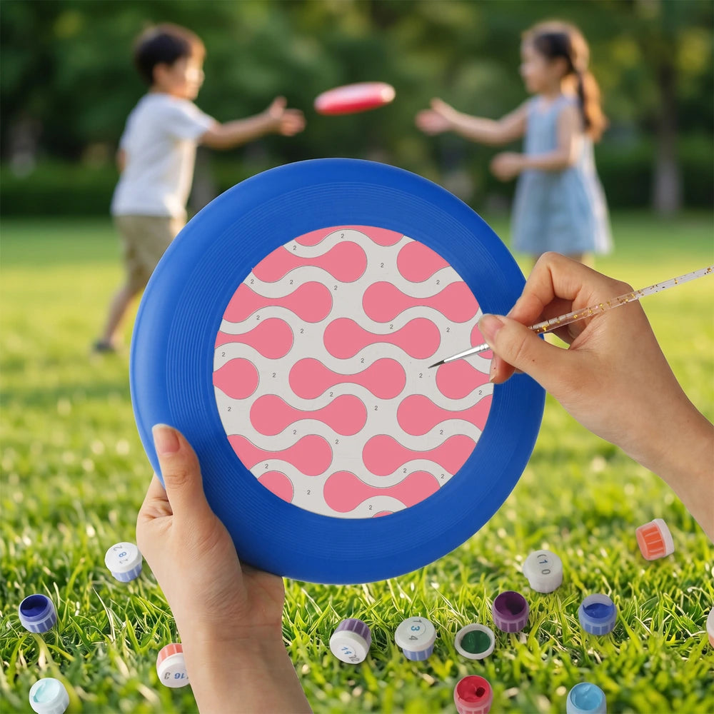 
Paint by Numbers - Frisbee | Pink Wave Pattern