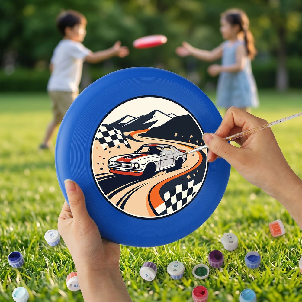 Paint by Numbers - Frisbee | Race Car on the Track