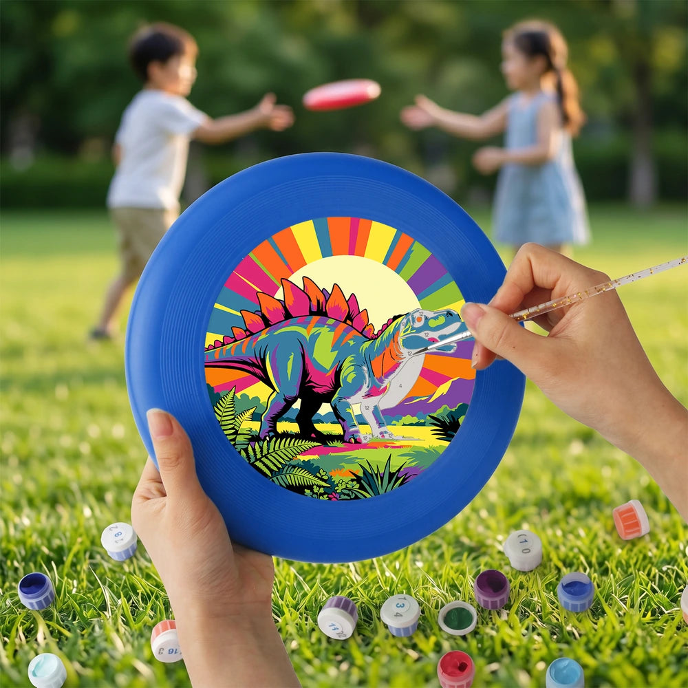 
Paint by Numbers - Frisbee | Rainbow Stegosaurus