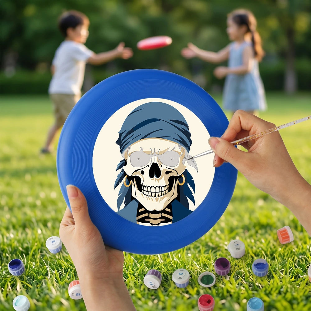 
Paint by Numbers - Frisbee | Skull in a Teal Bandana