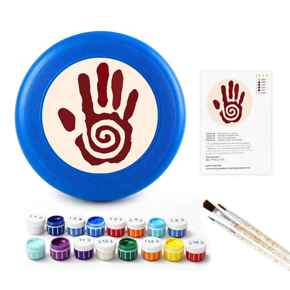 
Paint by Numbers - Frisbee | Spiral Hand Symbol