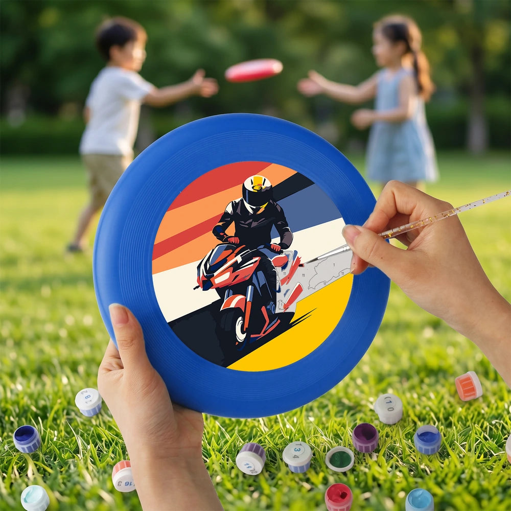 
Paint by Numbers - Frisbee | Sunset Motorcycle Rider