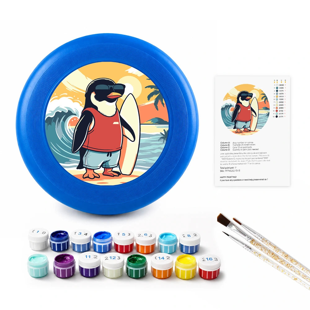 
Paint by Numbers - Frisbee | Surfing Penguin