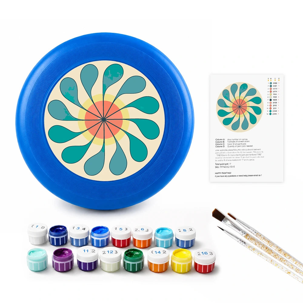 
Paint by Numbers - Frisbee | Teal Rosette