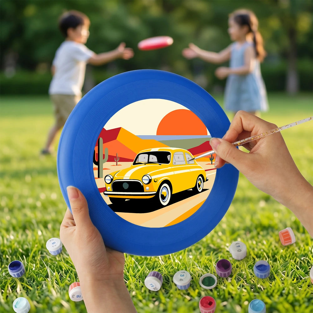 Paint by Numbers - Frisbee | Yellow Car at Sunset