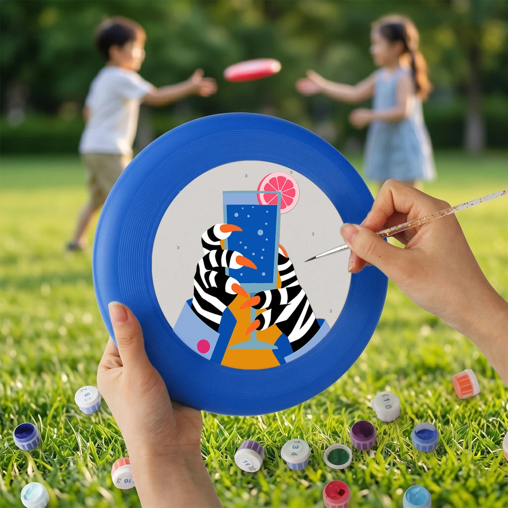 Paint by Numbers - Frisbee | Zebra with a Cocktail