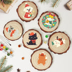 Paint by Numbers - Wood Slice | Smiling Black Cat