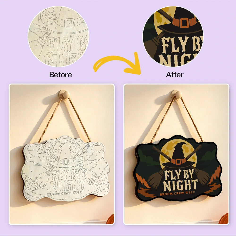 Paint by Numbers - Wooden Door Hanger | Fly by Night