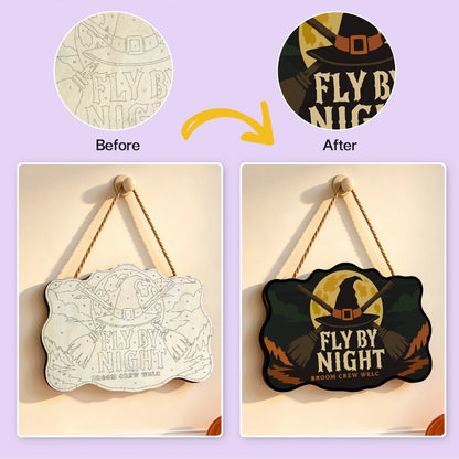 Paint by Numbers - Wooden Door Hanger | Fly by Night