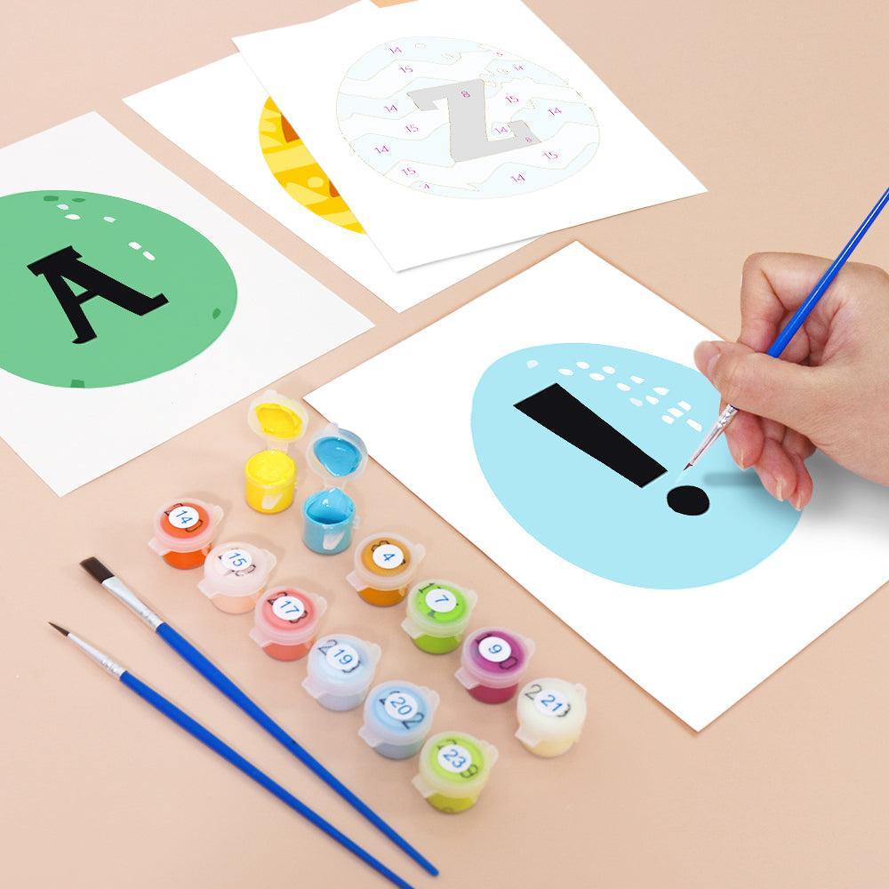 Paint by Numbers – Alphabet Painting Kit | A to Z Easter Egg Letters