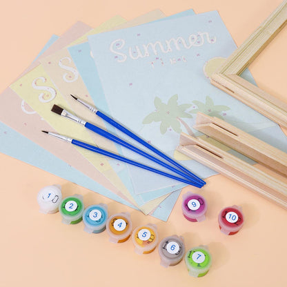 Paint by Numbers – 6 Mini Paintings | Happy Summer Moments Set