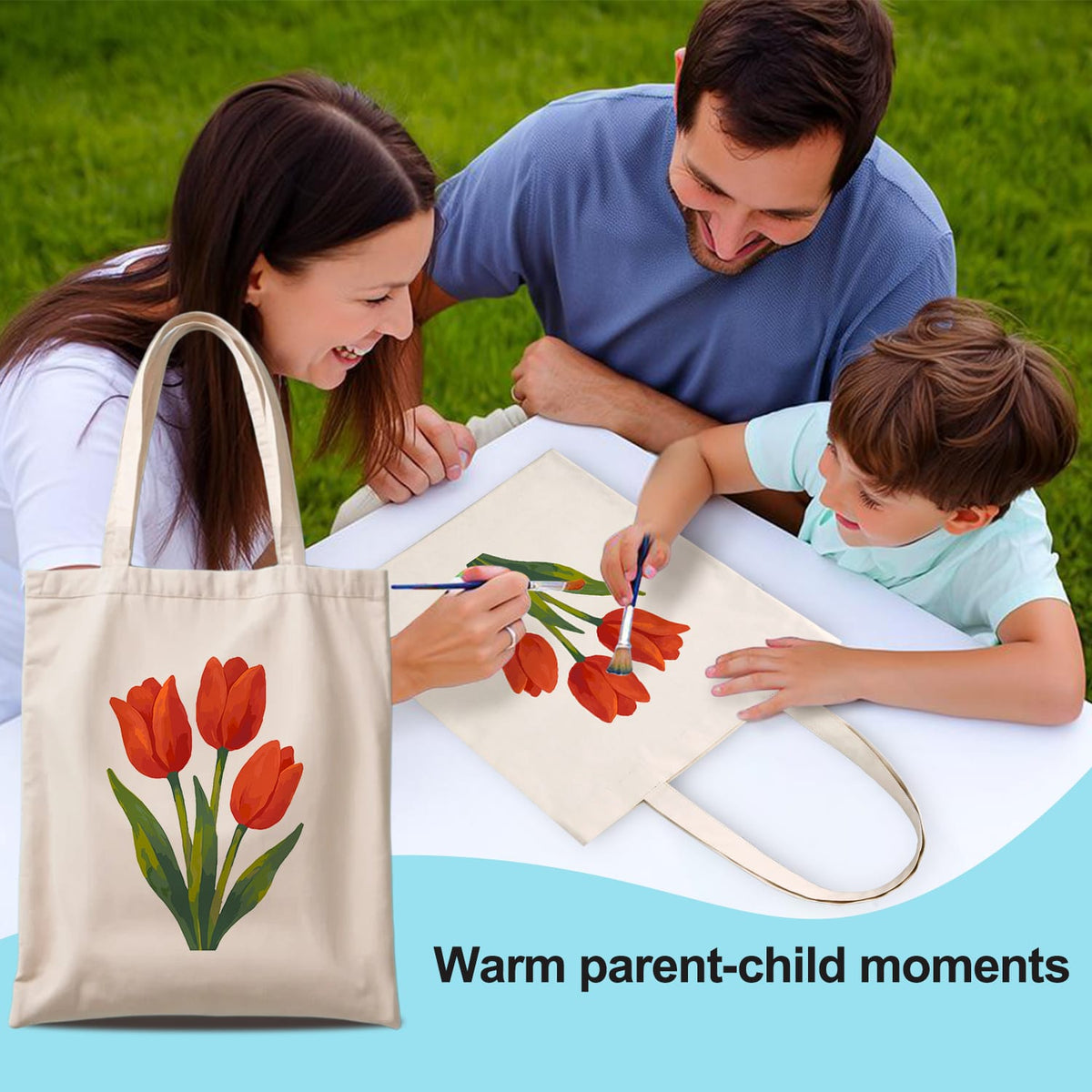 
Paint by Numbers – DIY Totebag | Tulip Bloom