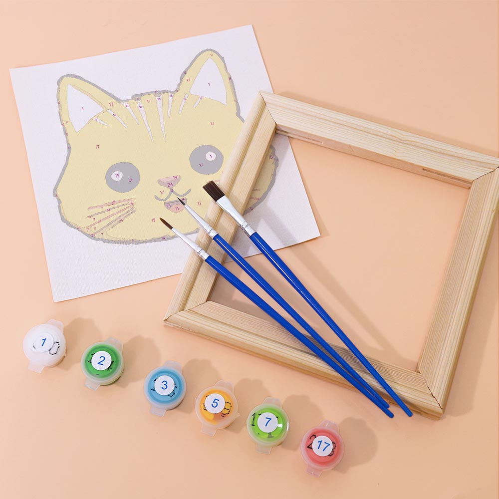 Paint by Numbers – 6 Mini Paintings | Funny Animal Faces Set