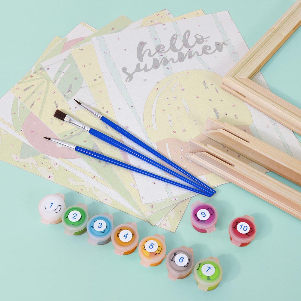 Paint by Numbers – 6 Mini Paintings | Summer Fruits & Fun Set