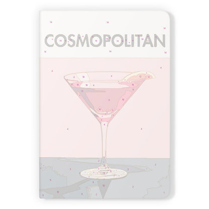 Paint by Numbers Hardcover Journal Notebook - Cosmopolitan Cocktail