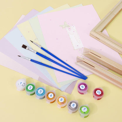 Paint by Numbers – 6 Mini Paintings | Colorful Cocktail Glasses Set