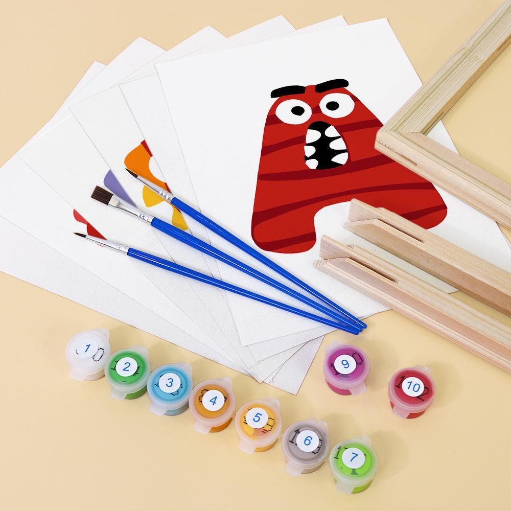 
Paint by Numbers – Alphabet Painting Kit | Bold & Colorful Monsters A–Z