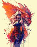 Paint By Numbers - Dragon 007 - by Guenter Puschmann